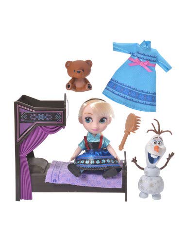 Disney Animators Collection Doll Mini Playset Elsa and Olaf Bed Set