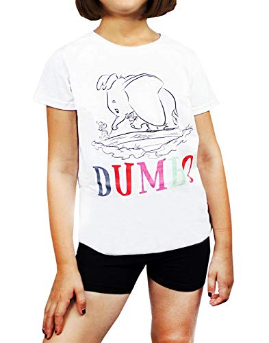 Disney Dumbo Sketch Characters Girl'S/Kid's T-Shirt 3-14 Years