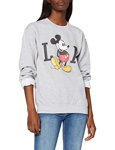 Disney LA Mickey, Suéter Para Mujer, Gris, 42 (Talla del fabricante: L)