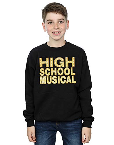 Disney Niños High School Musical The Musical Lights Logo Camisa De Entrenamiento Negro 9-11 Years