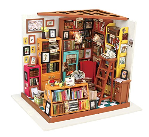 DIY Casa de Muñecas Miniatura Estudio Biblioteca Puzzle 3D