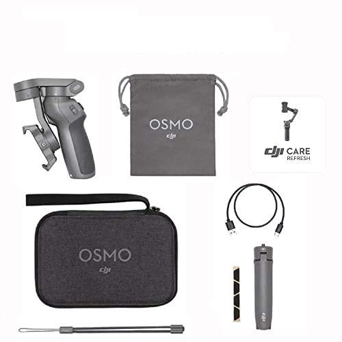 DJI Osmo Mobile 3 Prime Combo - Kit Estabilizador de 3 Ejes con Care Refresh, Compatible con Smartphone, iPhone y Android, Diseño Portátil, Grabación Estable, Control Inteligente de Trípode, Gris
