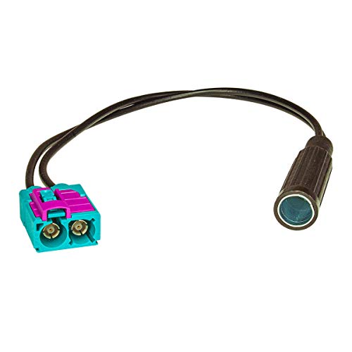 Doble adaptador de antena Fakra (F) a DIN hembra (F) tomzz Audio 1500 – 030 para Audi, Seat, Skoda, Volkswagen Doble adaptador de antena Fakra (F) a DIN hembra (F) tomzz Audio 1500 – 030 para Audi, Seat, Skoda, Volkswagen