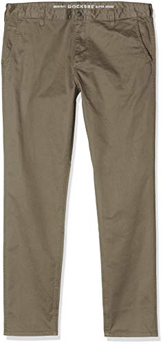 Dockers Alpha Original Khaki Slim-Stretch Twill Pantalones, Marrón (Dark Pebble 0433), 36W / 32L para Hombre Dockers Alpha Original Khaki Slim-Stretch Twill Pantalones, Marrón (Dark Pebble 0433), 36W / 32L para Hombre