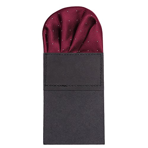 DonDon pañuelo para hombres ya doblado para asiento perfecto color Rojo oscuro