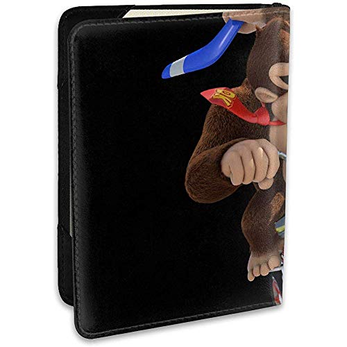 Donkey Kong Funda de Cuero Personalizada para pasaportes Funda para Billetera de Viaje