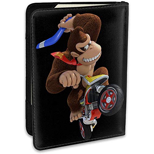 Donkey Kong Funda de Cuero Personalizada para pasaportes Funda para Billetera de Viaje