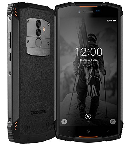 DOOGEE S55-5.5 Pulgadas (relación 18: 9) Android 8.0 Smartphone al Aire Libre, IP68 Impermeable Antipolvo Antigolpes, Carga rápida de la batería 5500mAh, Octa Core 4GB + 64GB - Naranja