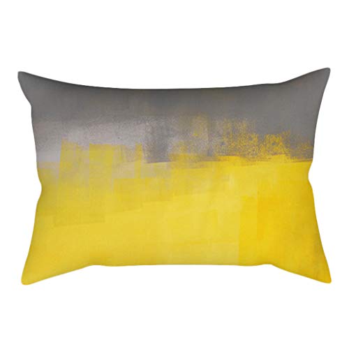 Dorical Descuento Funda De Almohada 30x50 Cm Amarillo Cintura Cojín Funda Suave Hogar Cama Sofá Coche Decoración Regalo Moda Simple Elegante