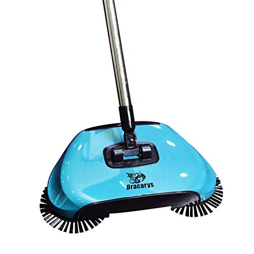 Dracarys Lazy 3 en 1 Limpieza para el hogar Mano Empuje automático Sweeper Escoba – Incluye Limpiador de Escoba y recogedor y Cubo de Basura de – sin Electricidad Ambiental