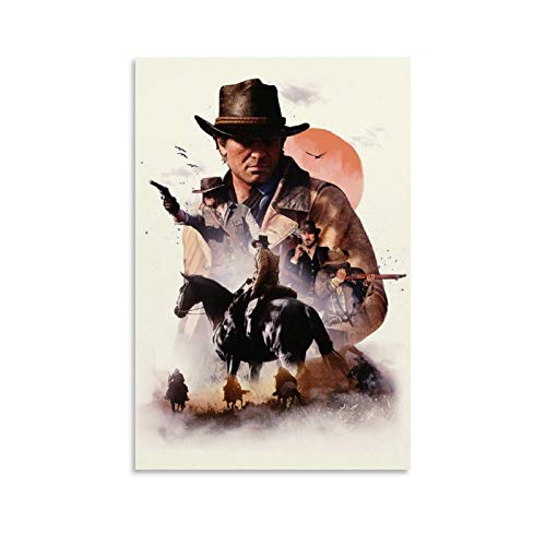 DRAGON VINES 2 pósteres e impresiones sobre lienzo del protagonista John Marston Red Dead Redemption, 20 x 30 cm