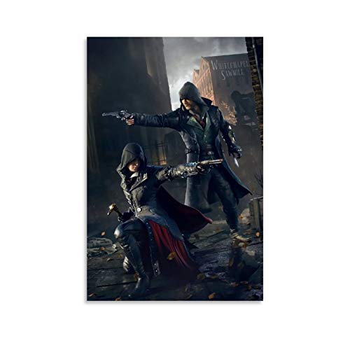 DRAGON VINES Assassin's Creed Syndicate Jacob Frye y Evie Frye - Lienzo decorativo para pared (30 x 45 cm)