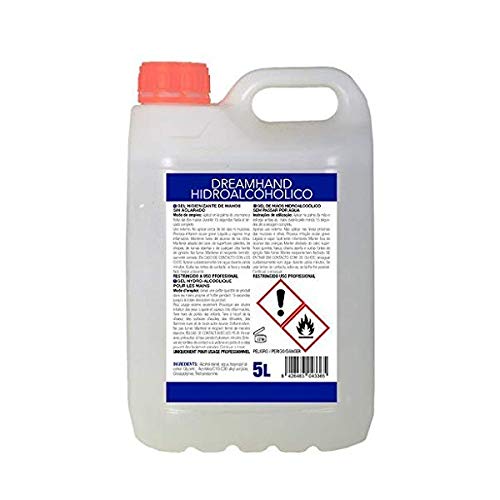 DREAM HAND - GEL HIDRO-ALCOHÓLICO HIGIENIZANTE DE MANOS SIN ACLARADO Envase 5 Litros DREAM HAND - GEL HIDRO-ALCOHÓLICO HIGIENIZANTE DE MANOS SIN ACLARADO Envase 5 Litros