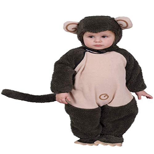 Dress Up America- Lindo Disfraz de Mono de Peluche-Tamaño (0-6 Meses), Color Surtido, Talla (Peso: 3,5-7 kg, Altura: 43-61 cm) (565-0-6)