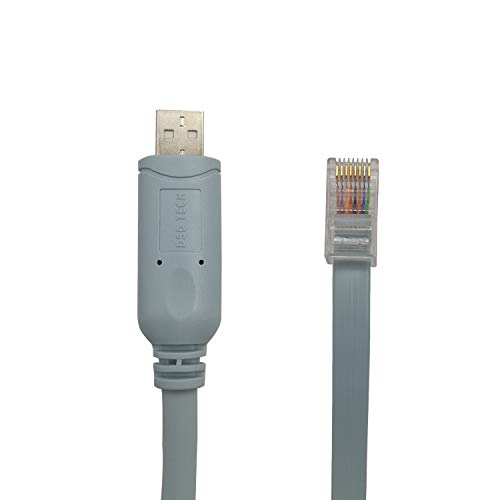 DSD TECH SH-RJ45P Cable de USB a Consola con Chip PL2303RA para conmutadores Cisco Routers 1.8M / 5.9FT