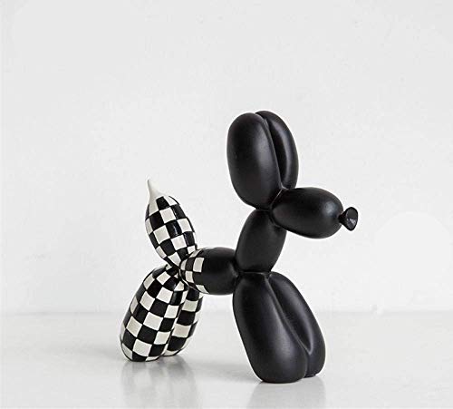 DSENIW QIDOFAN - Escultura de perro con globo de resina, para sala de estar, TV, decoración de manualidades, gabinete de vino, regalo de cumpleaños, tablero de ajedrez, 1 pieza