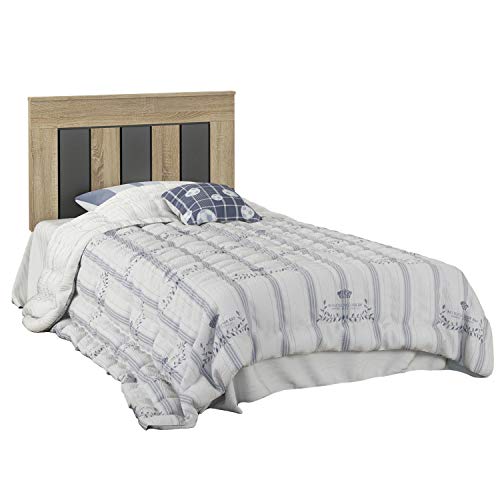 duehome HomeSouth - Cabezal para Cama Individual, cabecero Modelo Rita, Color Cambria y Grafito, Medidas: 110 cm (Ancho) x 59 cm (Alto) x 4 cm (Fondo)