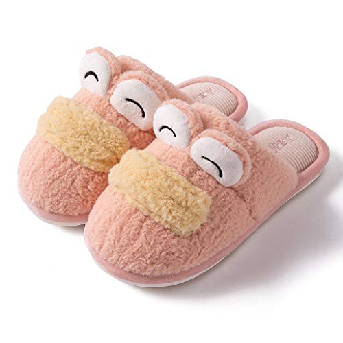 DYXYH Casa De Invierno Cálida para Mujeres Dormitorio Cálido Felpa Zapatos Antideslizantes Zapatillas Peludas De Interior para Mujer (Color : Pink, Size : 38-39) DYXYH Casa De Invierno Cálida para Mujeres Dormitorio Cálido Felpa Zapatos Antideslizantes Zapatillas Peludas De Interior para Mujer (Color : Pink, Size : 38-39)