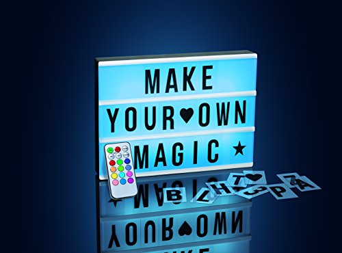 Easymaxx 03505 - Caja de bombilla LED con cambio de color - 173 letras con caracteres especiales y símbolos - Baterías, conector USB Easymaxx 03505 - Caja de bombilla LED con cambio de color - 173 letras con caracteres especiales y símbolos - Baterías, conector USB