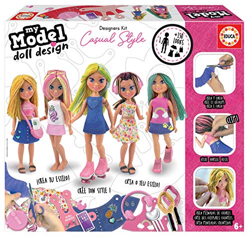 Educa - My Model Doll Design Casual Muñeca, Multicolor, 18368 Educa - My Model Doll Design Casual Muñeca, Multicolor, 18368