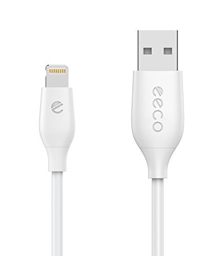 eeco Cable Lightning a USB de 9 pies Certificado por Apple MFi con Fibra de aramida Ultra Duradera Compatible con iPhone 7/6/5, iPad Air/Pro/Mini, iPod Nano y más (2,7 m)