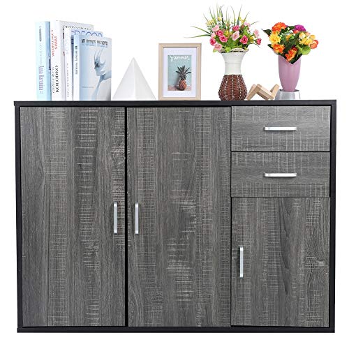Ejoyous Armario de Almacenamiento de Aparador, Cocina Comedor Aparador Gabinete de Almacenamiento de Madera con 2 Cajones y 3 Puertas de Armario para Salón o Comedor 100 x 33,8 x 74,5 cm Ejoyous Armario de Almacenamiento de Aparador, Cocina Comedor Aparador Gabinete de Almacenamiento de Madera con 2 Cajones y 3 Puertas de Armario para Salón o Comedor 100 x 33,8 x 74,5 cm