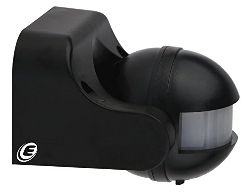 Electraline 58411 Sensor detector de presencia de movimiento, interruptor crepuscular y timer IP44, color negro Electraline 58411 Sensor detector de presencia de movimiento, interruptor crepuscular y timer IP44, color negro