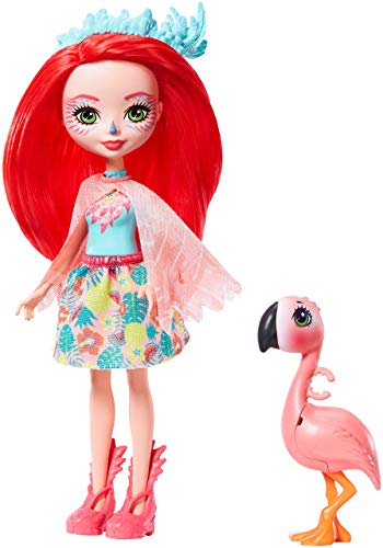 Enchantimals Muñeca Fanci Flamingo con mascota Swash (Mattel GFN42)