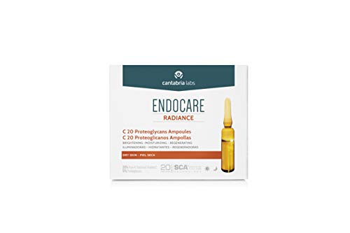 Endocare Radiance C 20 Proteoglicanos - Ampollas Faciales Antiedad, Regeneradoras, Hidratantes y Antioxidantes, con Vitamina C, Pieles Secas o Deshidratadas, 30 Uds