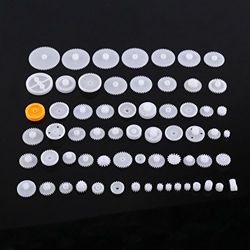 Engranajes de motor de plástico, kit de engranajes de robot para bricolaje, correa de polea, conjunto de engranajes de gusano de corona simple y doble para robot de coche DIY (64 tipos) Engranajes de motor de plástico, kit de engranajes de robot para bricolaje, correa de polea, conjunto de engranajes de gusano de corona simple y doble para robot de coche DIY (64 tipos)