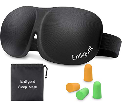 Entligent Antifaz para Dormir 3D, Antifaz Máscara Tapa para Dormir 100% Anti-Luz Viaje con Espuma de Memoria Banda Elástica Ajustable Cómoda y Ultra Suave para Mujers y Hombres Entligent Antifaz para Dormir 3D, Antifaz Máscara Tapa para Dormir 100% Anti-Luz Viaje con Espuma de Memoria Banda Elástica Ajustable Cómoda y Ultra Suave para Mujers y Hombres