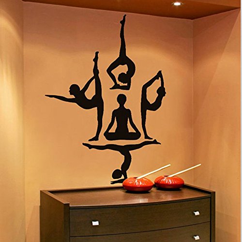 Envío gratis yoga etiqueta de la pared, yoga pose vinilo calcomanía arte mural, yoga decoración de la pared art deco etiqueta de la pared A1 54x36 cm Envío gratis yoga etiqueta de la pared, yoga pose vinilo calcomanía arte mural, yoga decoración de la pared art deco etiqueta de la pared A1 54x36 cm