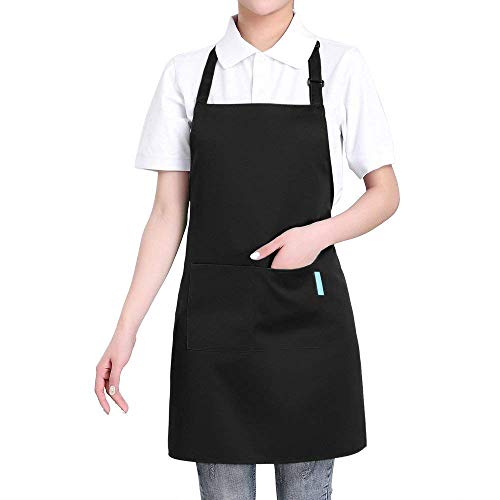 esonmus Delantal de Cocina de Poliéster, con Tira de Cuello Ajustable y 2 Bolsillos, para Hornear Jardinería Restaurante Barbacoa, para Hombres y Mujeres esonmus Delantal de Cocina de Poliéster, con Tira de Cuello Ajustable y 2 Bolsillos, para Hornear Jardinería Restaurante Barbacoa, para Hombres y Mujeres