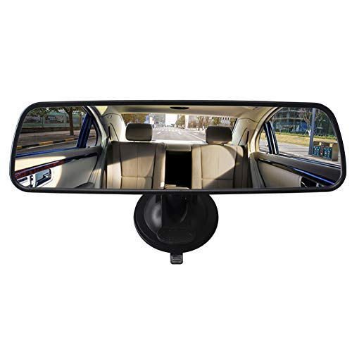 Espejo retrovisor interior del coche Kelay, espejo auxiliar de ventosa fuerte universal para espejos de campo grandes de vagón de autocar (24.8 * 7, blanco)