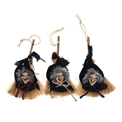 EXCEART 3 Piezas Adornos de Halloween Paja Mago Bruja Escoba Decoración Colgando Gotas Accesorios de Fotografía para Puerta Bolsa Fiesta Rojo Azul Verde EXCEART 3 Piezas Adornos de Halloween Paja Mago Bruja Escoba Decoración Colgando Gotas Accesorios de Fotografía para Puerta Bolsa Fiesta Rojo Azul Verde