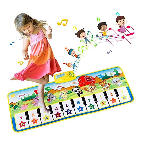EXTSUD Alfombra Piano de Suelo Alfombrilla Musical Estera de Baile Tapete para Niños 100 * 36cm