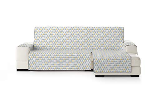 Eysa Nordic Funda, Poliéster, Amarillo/Gris, Chaise Longue 240cm. Válido para sofá Desde 250 a 300cm