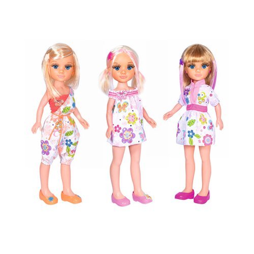 Famosa – Muñeca Nancy con Vestido de Flores, Multicolor, 3.FM1810