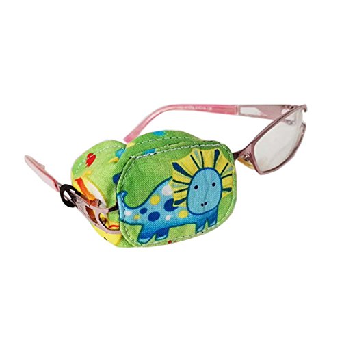 Fancy Pumpkin Parche de ojo de dinosaurio creativo, gafas individuales cubren el tratamiento de ambliopía para niños (ojo derecho), A