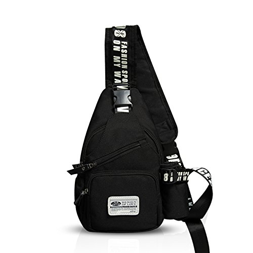 FANDARE Unisexo Bolso Pecho Ultraligero Bolsos de Hombre Mujeres Mochila Bolsos Cruzados Sling Crossbody Daypacks Bandoleras Cruzada para Escuela Viaje Deportes Gimnasio Senderismo Ciclismo Negro FANDARE Unisexo Bolso Pecho Ultraligero Bolsos de Hombre Mujeres Mochila Bolsos Cruzados Sling Crossbody Daypacks Bandoleras Cruzada para Escuela Viaje Deportes Gimnasio Senderismo Ciclismo Negro