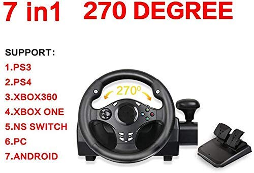 Feedback Driving Force Racing Wheel con pedales sensibles para PS4, PS3, PS2, PC, X360, NS SWITCH Feedback Driving Force Racing Wheel con pedales sensibles para PS4, PS3, PS2, PC, X360, NS SWITCH