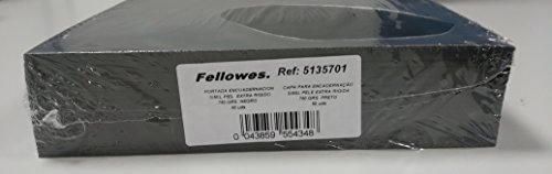 Fellowes 5135701 - Portadas para encuadernar de cartón extra rígido, A4, negro Fellowes 5135701 - Portadas para encuadernar de cartón extra rígido, A4, negro
