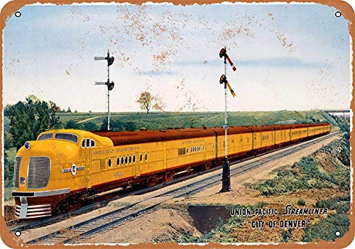 FemiaD - Cartel metálico de Aspecto Vintage, 8 x 12-1940 Union Pacific Streamliner City of Denver