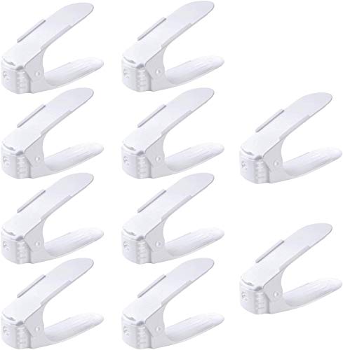 Femor Set de 10pcs de Organizadores Ajustables de Zapatos (Blanco-20pcs) Femor Set de 10pcs de Organizadores Ajustables de Zapatos (Blanco-20pcs)