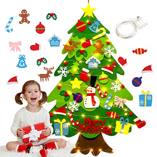 Fieltro Árbol de Navidad,justdolife Árbol de Navidad DIY con 50 Luces LED 28 Unids Adornos Navidad Decoración Colgante para Niños Regalo de Navidad Niños arbol de Navidad Cafe Hotel casa decoración Fieltro Árbol de Navidad,justdolife Árbol de Navidad DIY con 50 Luces LED 28 Unids Adornos Navidad Decoración Colgante para Niños Regalo de Navidad Niños arbol de Navidad Cafe Hotel casa decoración