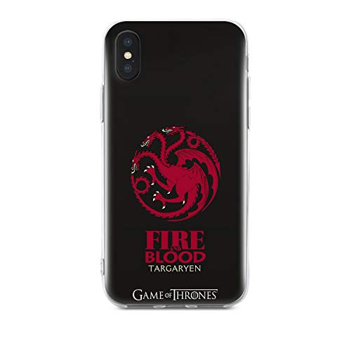 Finoo Juego de Tronos Mobile Shell iPhone X / XS Targaryen Crest Silicone Black