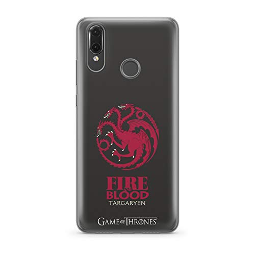 Finoo Juego de Tronos Shell del teléfono Celular Huawei P20 Lite Targaryen Crest Silicone Black