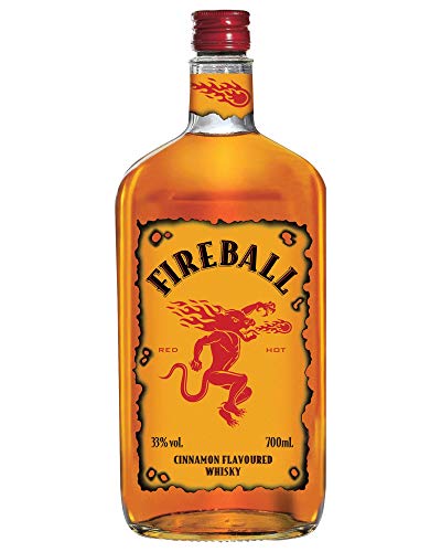 Fireball Cinnamon Whisky - botella de Licor de Whisky infusionado con canela - 700ml