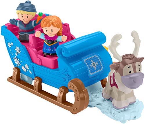 Fisher-Price Little People Disney Frozen El trineo de Kristoff, juguetes niños +2 años (Mattel GGV30)