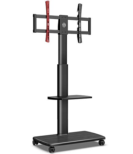 FITUEYES Carrito para TV móvil con Piso de Base de Madera Soporte para TV con Ruedas 2 estantes para Pantalla de 32"a 65" Altura Ajustable giratoria Sostiene 40 kgs MAX VESA 600 * 400 mm TT206505GB FITUEYES Carrito para TV móvil con Piso de Base de Madera Soporte para TV con Ruedas 2 estantes para Pantalla de 32"a 65" Altura Ajustable giratoria Sostiene 40 kgs MAX VESA 600 * 400 mm TT206505GB